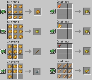 Farming and crafting interface